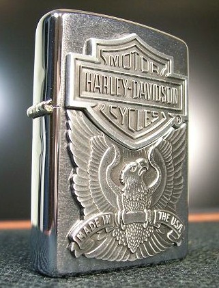 Zippo 200HDDH284AMade in USA Emblem Brushed Chrome